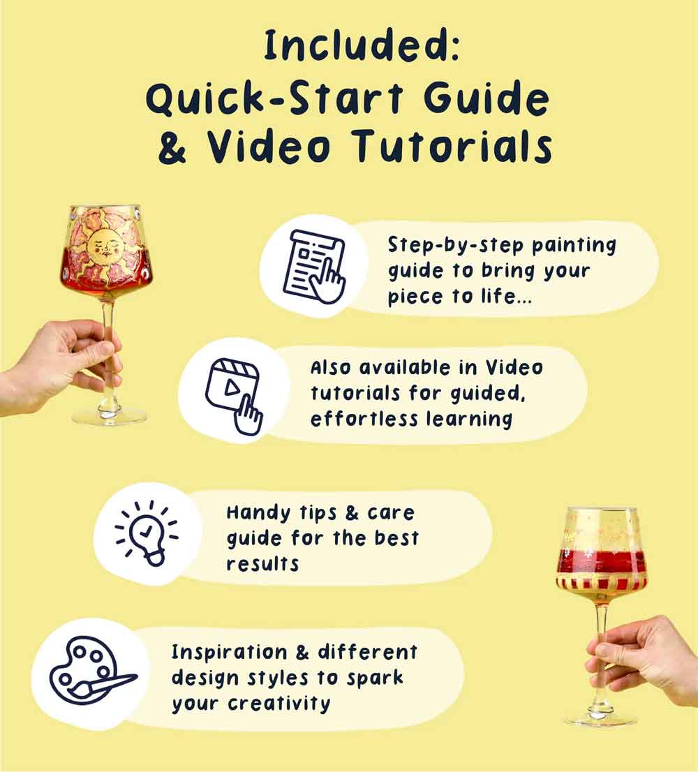 Kunvos™ Spooky Paint-a-Wine Glass Kit (Set of 2) – The Ultimate Horror Movie & Sip Date Night DIY