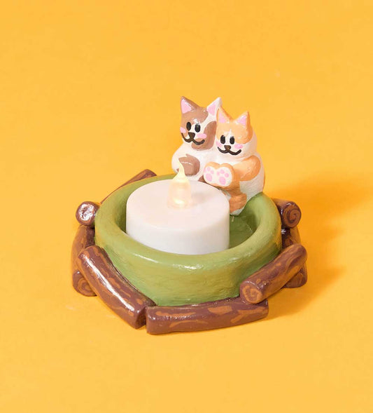 Kunvos™ Campfire Kittens Tealight Kit – Sculpt the Coziest Clay Cat Candle Holder at Home