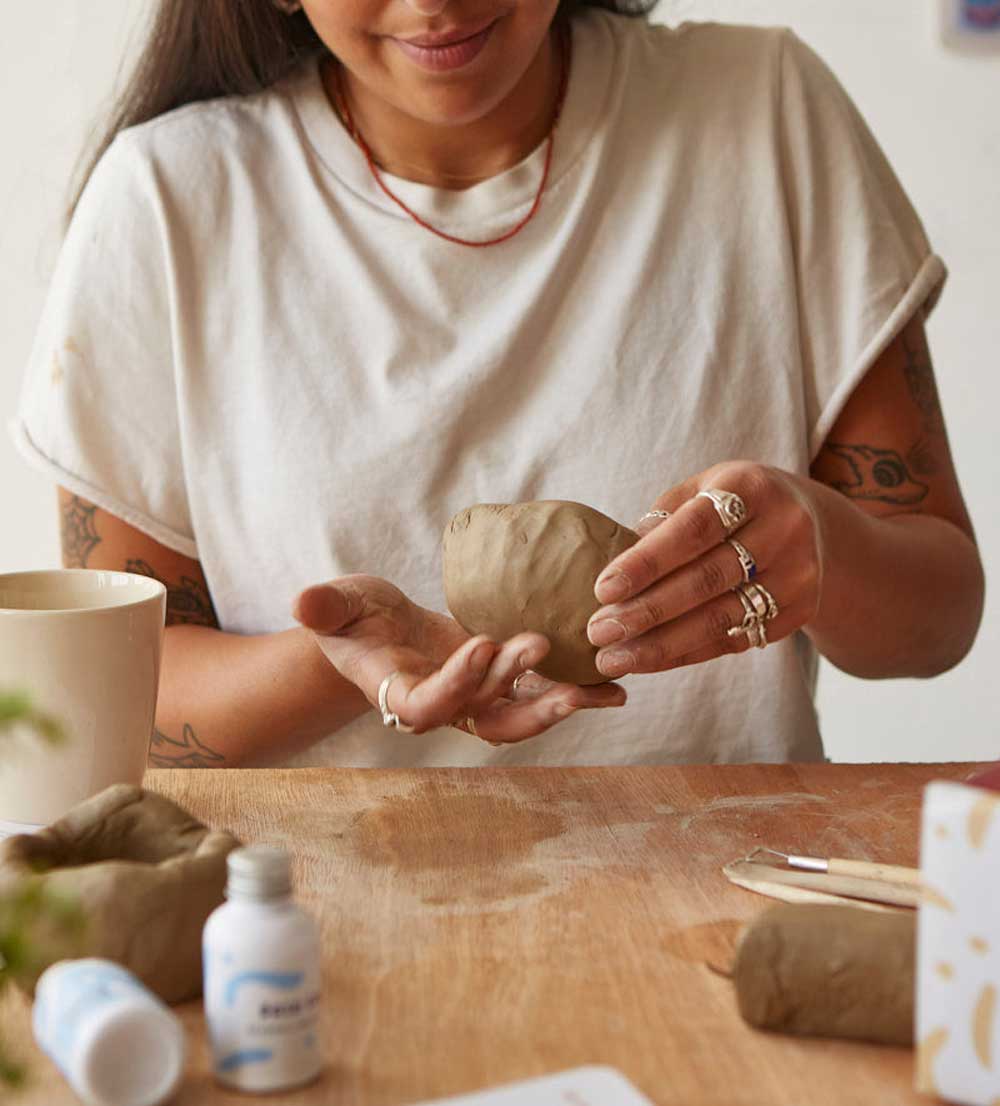 Kunvos™ Studio-Grade Air-Dry Clay – The Softest, Kiln-Free Clay for Home Pottery