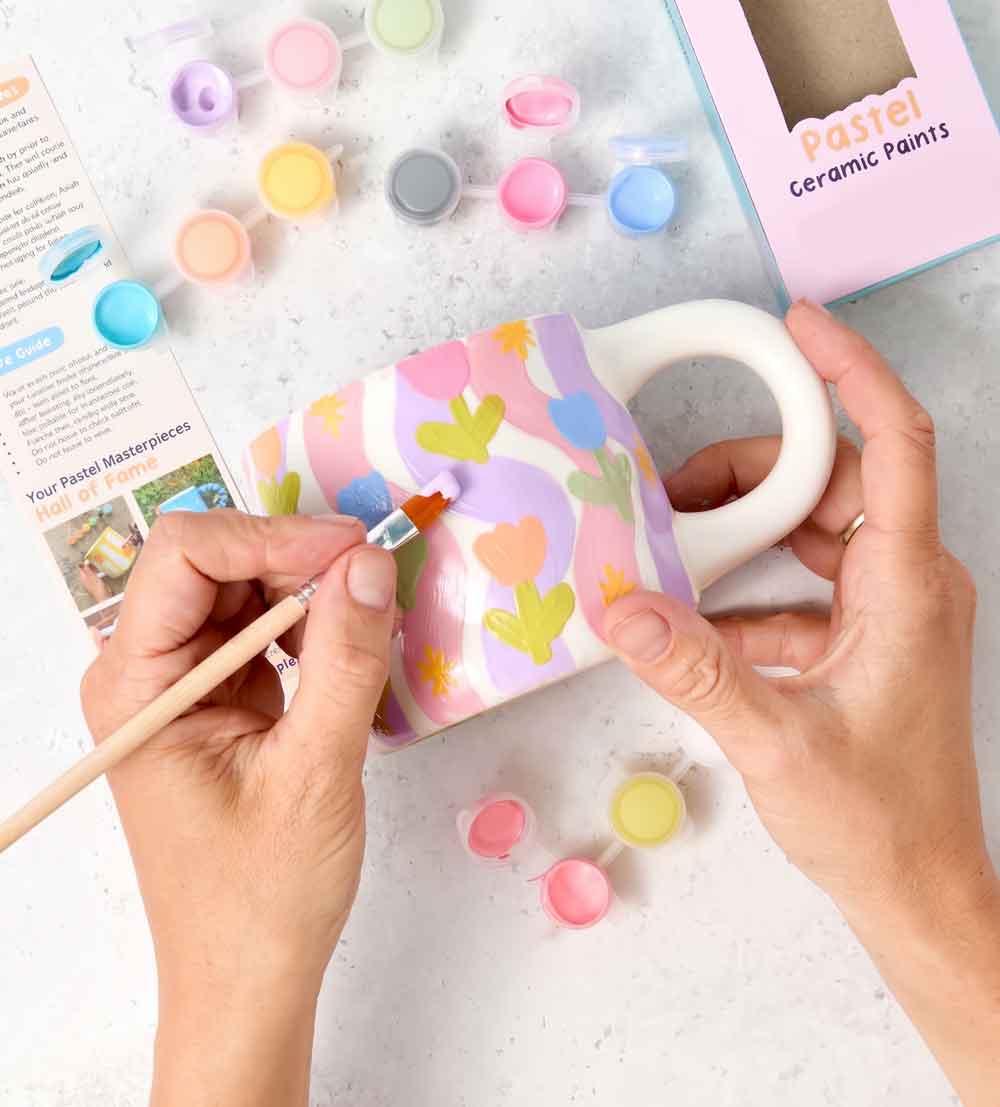 Kunvos™ 12-Color Oven-Cure Ceramic Paints – Turn Any Plain Mug or Plate into Dishwasher-Safe Art!
