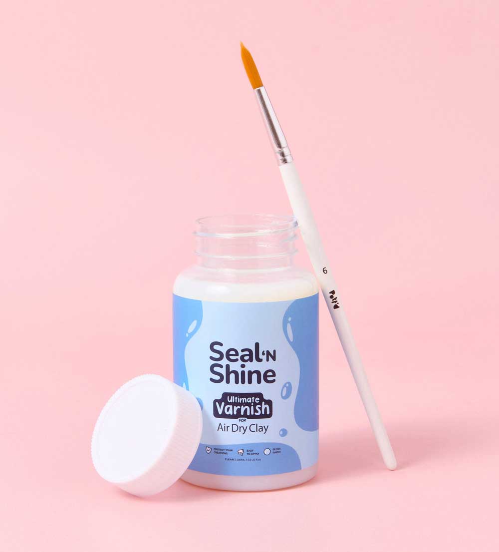 Kunvos™ Seal'N Shine Clay Glaze – Turn Matte Air-Dry Clay into High-Gloss Waterproof Ceramic Art