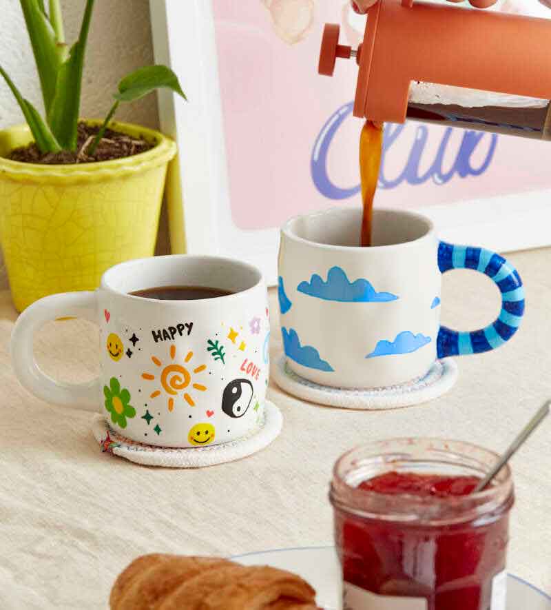 DIY Paint-a-Mug Kit for Two — Creative Date Night Set
