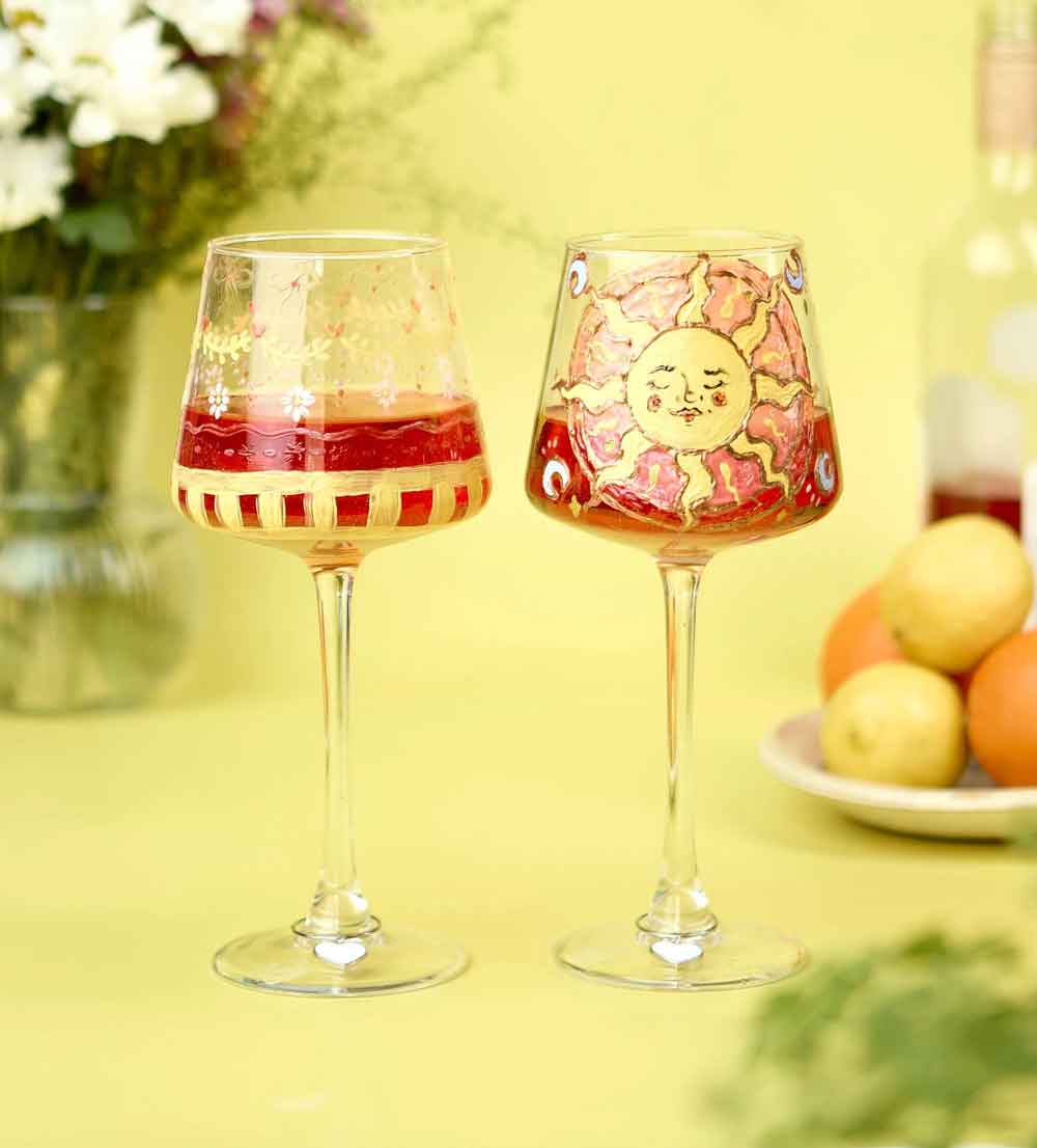 Kunvos™ Paint-a-Wine Glass Kit (Set of 2) – The Ultimate At-Home Sip & Paint Experience