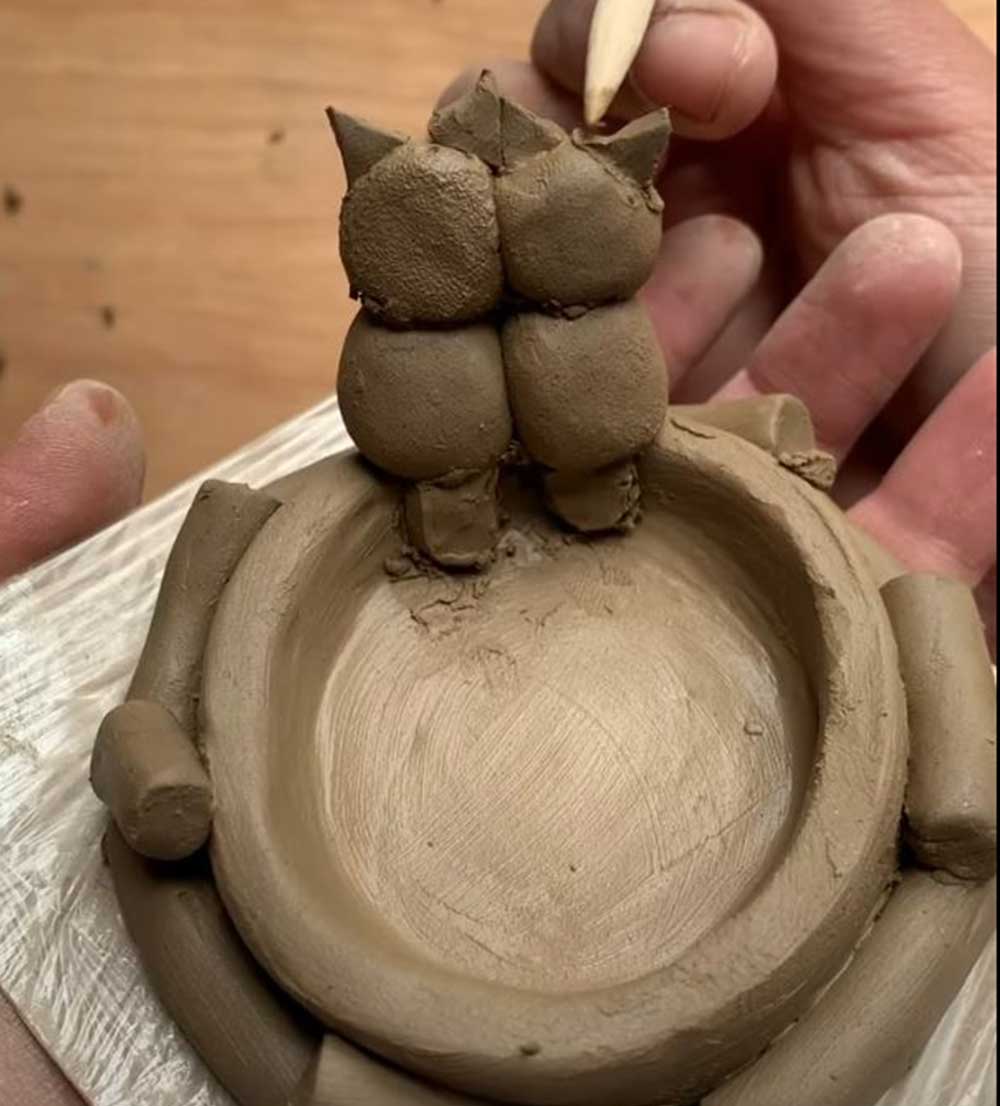 Kunvos™ Campfire Kittens Tealight Kit – Sculpt the Coziest Clay Cat Candle Holder at Home