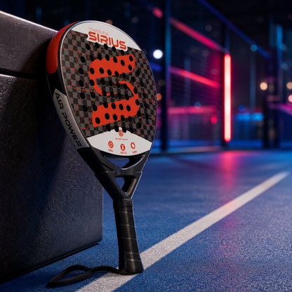 Attack 38mm 12K Carbon Fiber Padel Racket - Black Red – product gallery