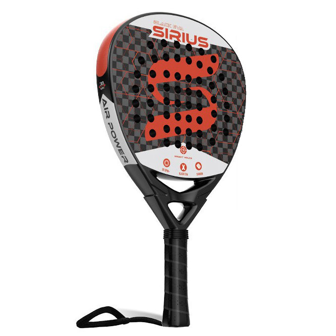 Attack 38mm 12K Carbon Fiber Padel Racket - Black Red – main product view