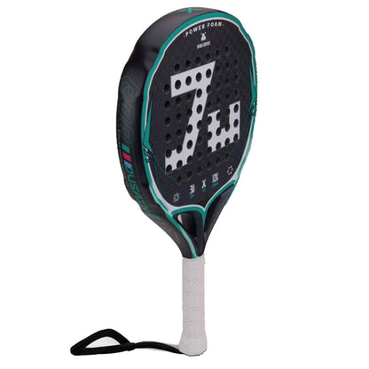 Attack 38mm 12K Carbon Fiber Padel Racket - Black Teal – main product view