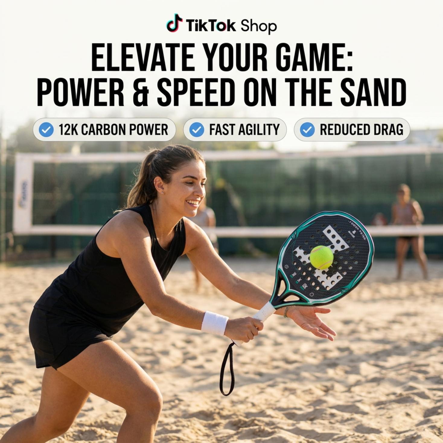 Attack 38mm 12K Carbon Fiber Padel Racket - Black Teal – usage guide
