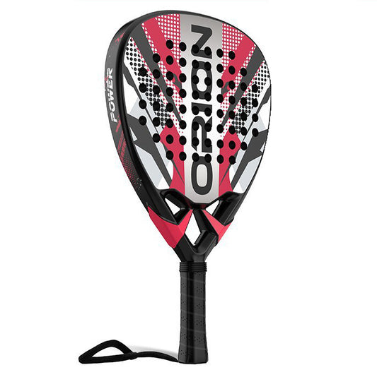 Attack 38mm Carbon Fiber Padel Racket - Red White – main product view