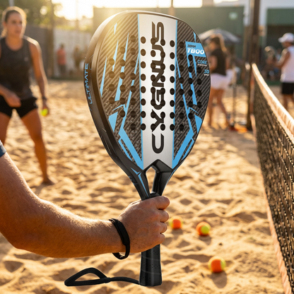 Attack 38mm T600 Carbon Fiber Padel Racket - Black Blue – padel lifestyle