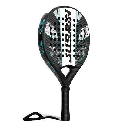 Defensive 40mm 3K Carbon Fiber Padel Racket - Black Teal – main product view