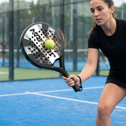 Defensive 40mm 3K Carbon Fiber Padel Racket - Black Teal – usage guide
