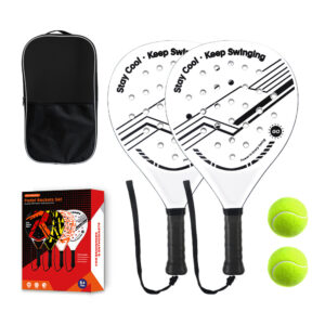 black-white-padel-starter-set-with-2-rackets-and-2-balls Black White Padel Starter Set with 2 Rackets and 2 Balls product image by Kunvos